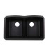 LS-GC88 Double Bowl Granite Composite Sink Black