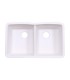 LS-GC88 Double Bowl Granite Composite Sink White