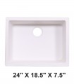 LS-GC48 Single Bowl Granite Composite Sink White