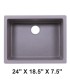 LS-GC48 Single Bowl Granite Composite Sink Gray