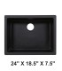 LS-GC48 Single Bowl Granite Composite Sink Black