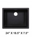 LS-GC48 Single Bowl Granite Composite Sink Black