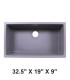 LS-GC78 Single Bowl Granite Composite Sink Grey