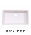 LS-GC78 Single Bowl Granite Composite Sink White