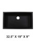 LS-GC78 Single Bowl Granite Composite Sink Black