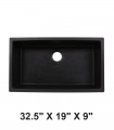 LS-GC78 Single Bowl Granite Composite Sink Black