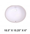 LS-C1815 Undermount Ceramic Sink White