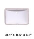 LS-C6 Undermount Rectangular Ceramic Sink White