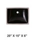 LS-C6MBL Undermount Rectangular Ceramic Sink Black