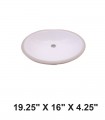 LS-C1ADA Undermount Ceramic Sink White