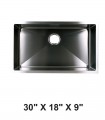 LS-H77 Single Bowl Zero Radius Kitchen Sink